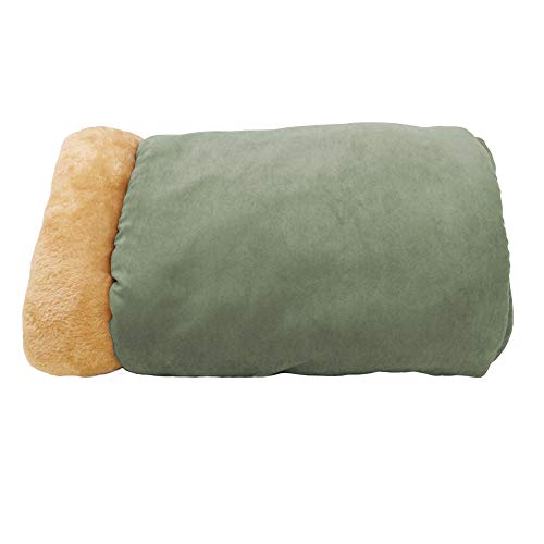 4 in 1 Self Warming Burrow Cat Bed Hideway Sleeping Cuddle Cave (Sage Green)