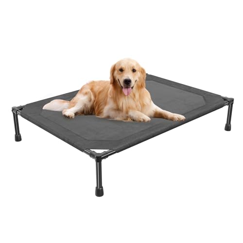 Elevated Dog Bed for Large Dogs (42"L x 31"W x 8.5"Th / Black)