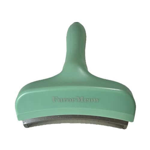 Pet Deshedding Tool with Curve Blade (Large / Green)