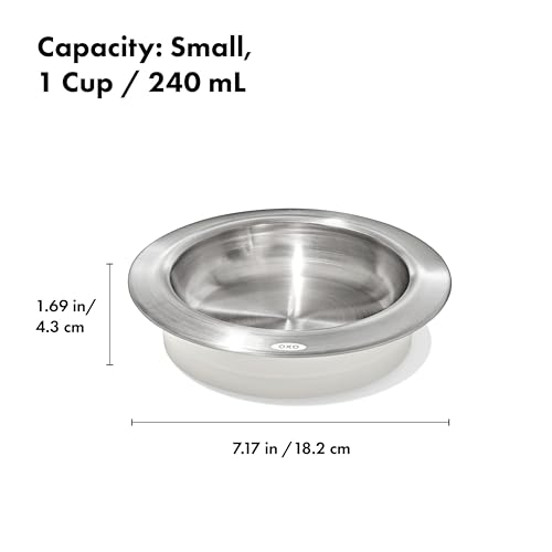 Pet Nonslip Stainless Steel Dog Bowl (Bowl - Small)