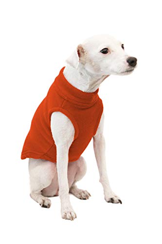 Stretch Fleece Vest Dog Sweater (XX-Large Length (18.5") / Pumpkin)