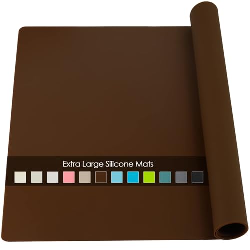 Extra Large Silicone Mat (07-coffee Brown / 27.6"L x 16"W)
