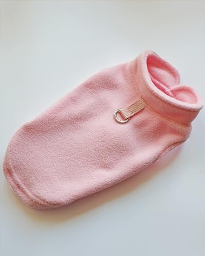 Dog Fleece Vest Sweater w (XL (17-25lbs) / Pink Lemonade)