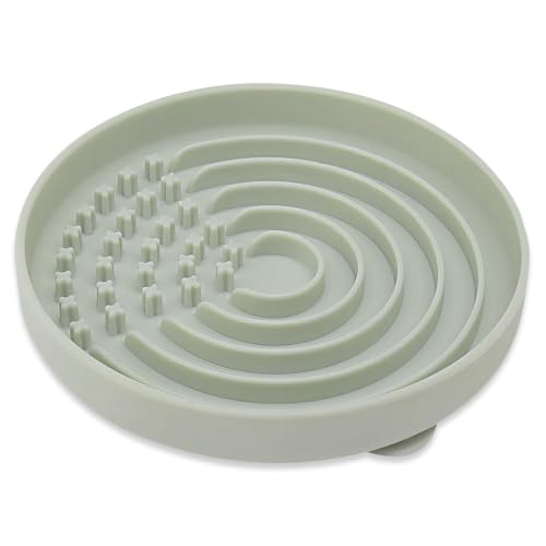 Slow Feeder Dog Bowls (7.5" x 1.3" / Dot Green)