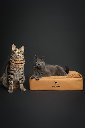 Small Dog Bed (Vegan Leather - Camel / Small)