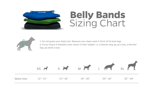 Washable Belly Bands for Male Dogs (Large (20-25") / Gentlemen)