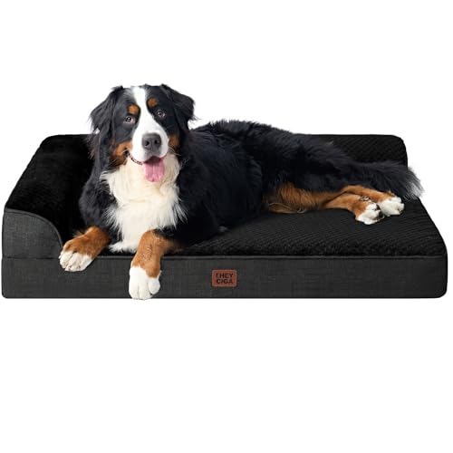 XXL Dog Bed Memory Foam (Black / 48.0"L x 35.0"W x 7.5"Th)