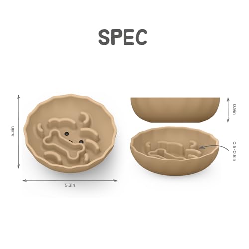 Slow Feeder Dog Bowls Made of Premium Food (Brown / Doggy)