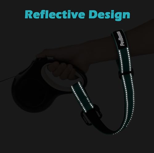 Dog Leash Wrist Strap with Lockable Clip for Dog Retractable Leash (Turquoise / 1 Pack)