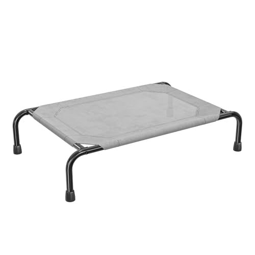 Raised Dog Bed for Small Dogs (36.5"L x 22.5"W x 8.25"Th / Grey)