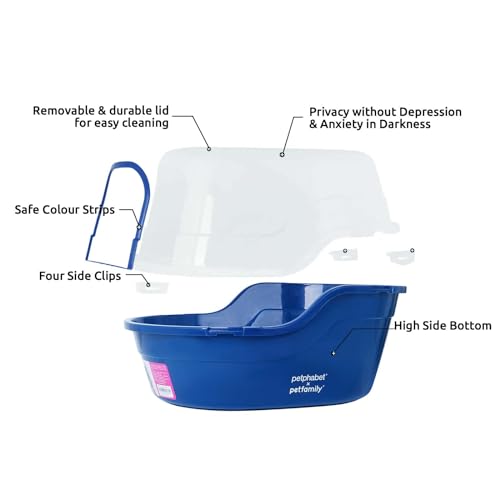 Covered Litter Box (Navy Blue)