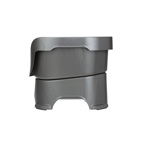 Neater Feeder Deluxe Mess Proof Dog Bowls Elevated for Medium Dogs 19 (Medium with Standard Bowl / Gunmetal Grey)