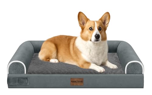 Orthopedic Dog Bed for Medium Dogs (Dark Grey / 30.0"L x 20.0"W x 6.0"Th)
