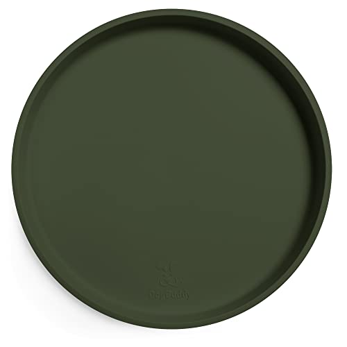 Dog Food Mat Waterproof Dog Bowl Mat (10 Inch (Pack of 1) / Khaki Green)