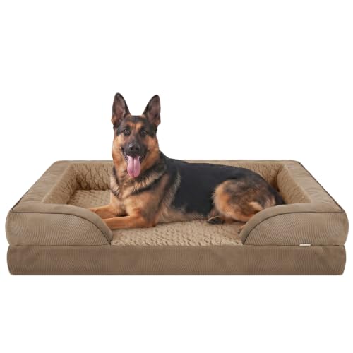 Orthopedic Extra Large Dog Bed (XXL (48"x 35"x 8") / Brown)