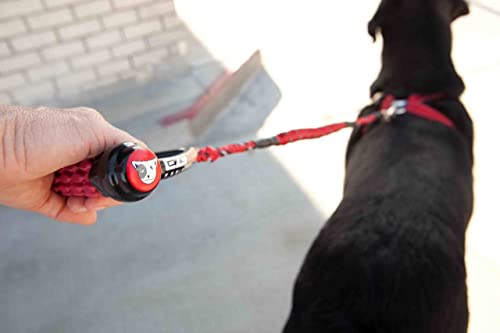 Cujo Short Shock Absorbing Bungee Dog Leash (40-Inch / Red)