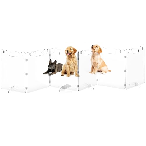 Clear Acrylic Pet Dog Gate (6 Panel - 120''W x 24''H)