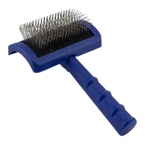 Tuffer Than Tangles Slicker Brush for Dog Grooming with Long (Medium Size Firm Pins)
