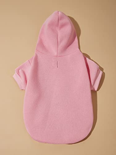 Basic Dog Hoodie Sweatshirt Puppy Sweater Warm Cat Costumes Pet Clothes for Chihuahua Puppy Kitten Small Medium Dogs Light Pink X (X-Small / Light Pink)