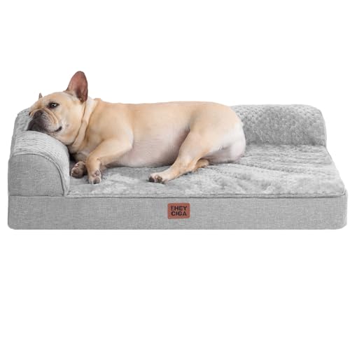 Orthopedic Dog Bed Medium Size (Grey / 30.0"L x 20.0"W x 6"Th)