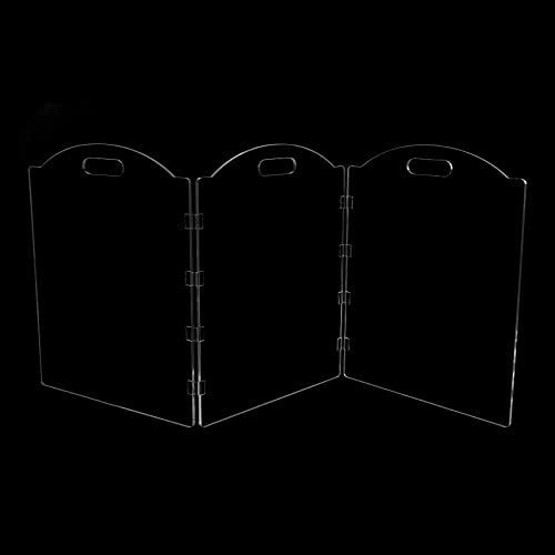 Clear Acrylic Freestanding Dog Gates for the House (3 Panel - 60''W x 24''H)