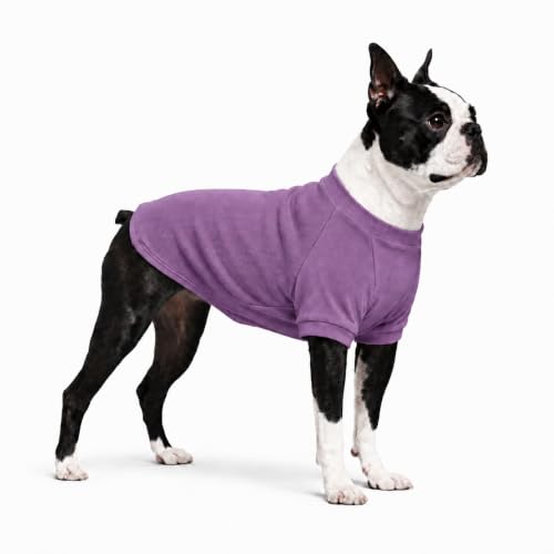 Ribbed Dog T Shirt Cotton Knitted Dog Sweaters for All Season Pet T (XL (for Medium Dog) / Taro purple)