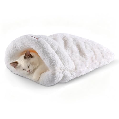 Self Warming Cat Cave Bed Double (white)