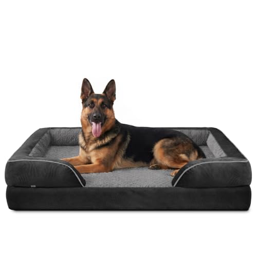 Orthopedic Dog Bed for Extra Large Dogs (XXL (48"x 35"x 8") / Black)
