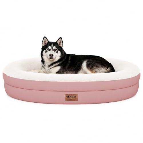 Waterproof Orthopedic Dog Bed for Extra Large Dogs (Pink / 48"L x 35"W x 7.5"Th)