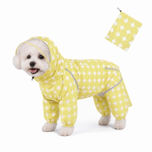 Polka Dot Dog Raincoat (Lemon Yellow / Small)