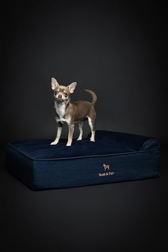 Dog Bed 28x23x7.5 Inch (Denim - Dark Blue / Medium)