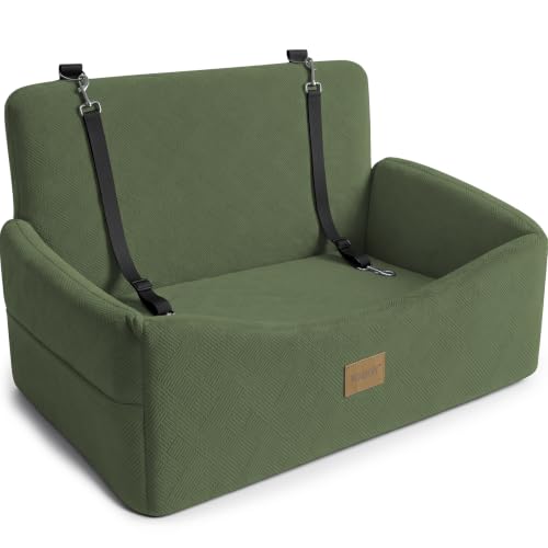 Dog Car Seat for Large Medium Sized Dogs Under 55 lbs (Green / Medium/Large)