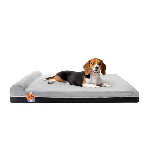 Orthopedic Dog Beds for Large Dogs (40.0"L x 25.0"W x 5.5"Th / Slate Gray)