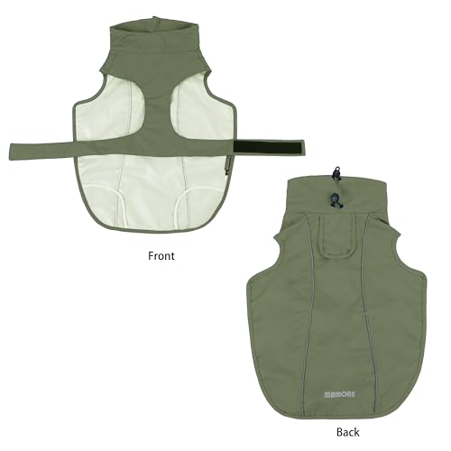 Adjustable Waterproof Dog Raincoat for Dogs (Army Green / X-Large(37-55lb))
