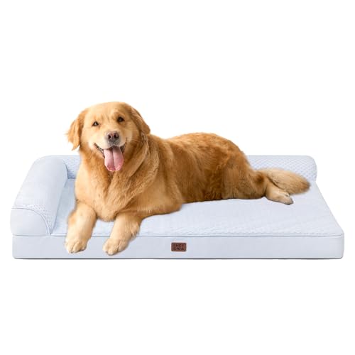 Memory Foam Dog Bed (Washblue / 44.0"L x 32.0"W x 6.5"Th)