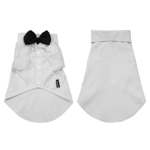 Pet Shirt Clothes for Dogs and Cats (White Blk / Medium)