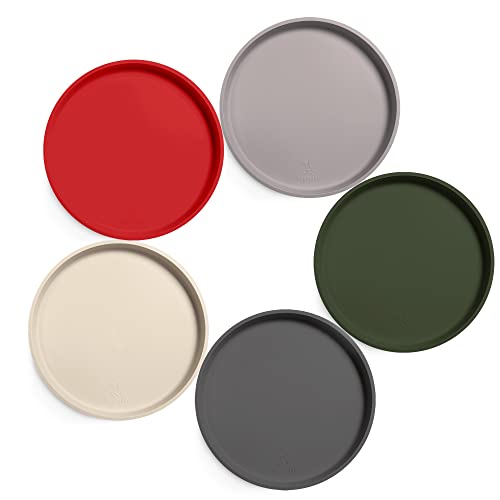 Dog Food Mat Waterproof Dog Bowl Mat (10 Inch (Pack of 1) / Khaki Green)