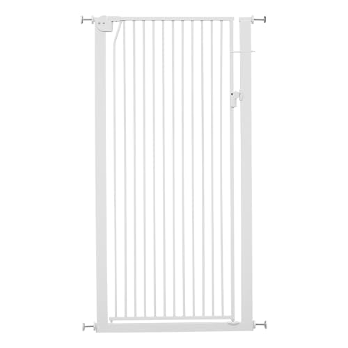 Extra Tall Pet Gate for Cats (White / 29-41" Wide x 56" Tall)
