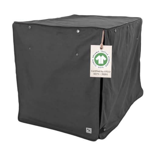 Dark Gray Dog Crate Cover (I'm a Realist / 30.0"L x 21.0"W x 24.0"H)
