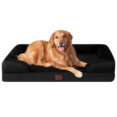 Orthopedic Dog Beds Large Sized Dog (Black / 41.0"l X 27.0"w X 6.5"th)