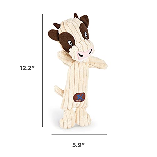 Tennis Heads Cow Plush Squeaky Dog Toy (Tennis Heads Cow / 1 Count)