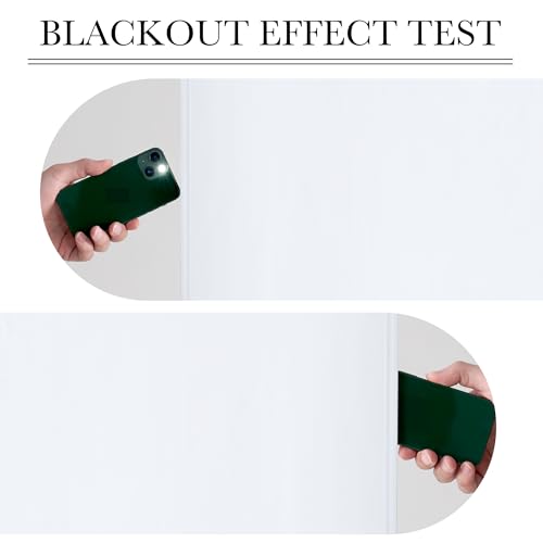 100% Blackout Door Curtains (White / 30"W x 72"L (Pack of 1))