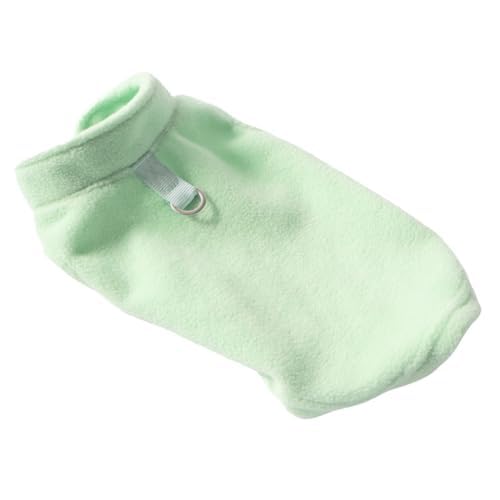 Dog Fleece Sweater with Leash Ring (XS (2-4lbs) / Mint Green)