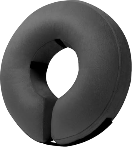 Inflatable Dog Cone Collar Alternative After Surgery Medium+ (Dark Grey / Medium+[Neck:11"-14"])