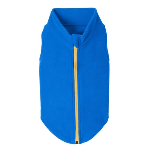 Zip Up Fleece Dog Sweater (3X-Large chest (~28.5") / Blue)