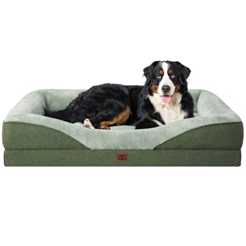 Orthopedic XL Dog Bed for Large Dog (Green / 48x35x7.5)