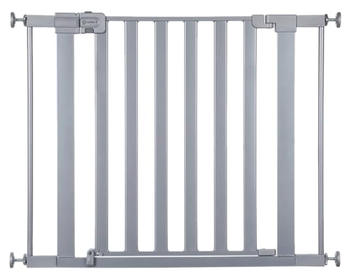 Walk Through Baby Gate with Door (1-Pack / 29" to 38" Wide x 28" Tall / Silver)