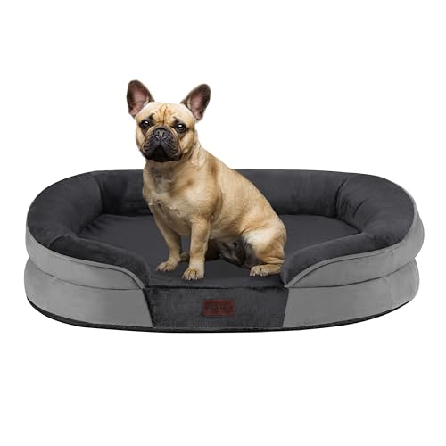 Orthopedic Waterproof Medium Dog Bed Sofa (Medium(28 x 21 x 5.5 inch) / Dark Grey)