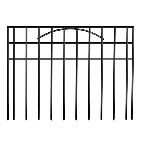 No Dig Garden Fence (30 Panels,Black)