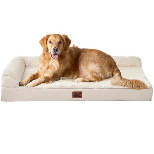 Extra Large Dog Bed Othorpedic (Beige / 44.0"L x 32.0"W x 6.5"Th)